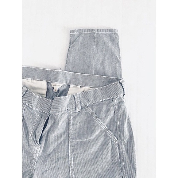 J crew | Womens Pinstripe Pants Size 2 Blue Skinny Ankle City Fit Stretch - Picture 9 of 10